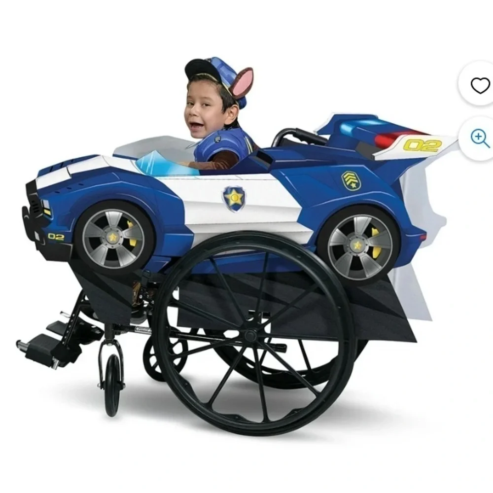 Paw Patrol Chase Adaptive Wheelchair Costume Cruiser Car Cover Kids Nickelodeon